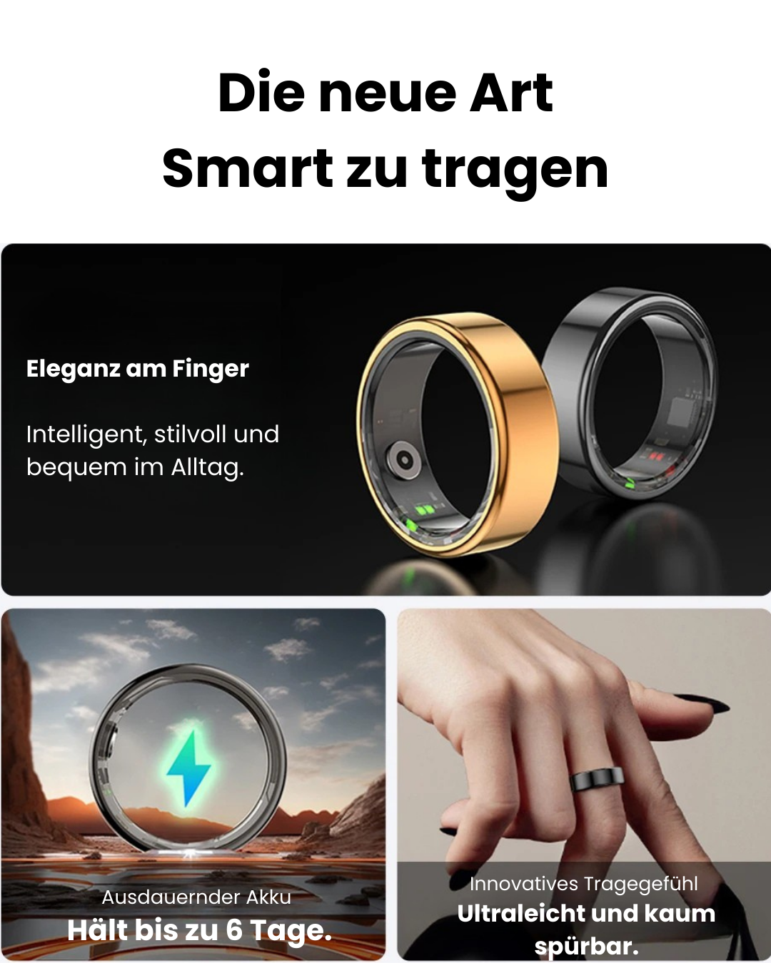 LunaSense™ – KI-Ring für Gesundheit & Balance