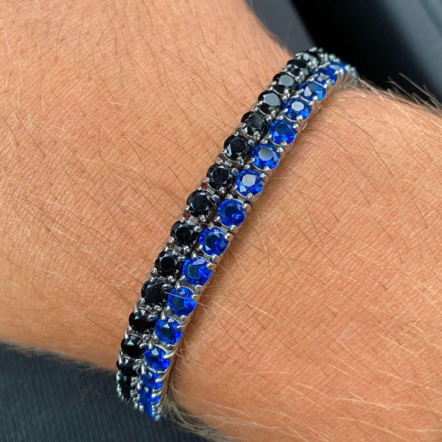 Tennisarmband – 4 mm breit – Schwarz