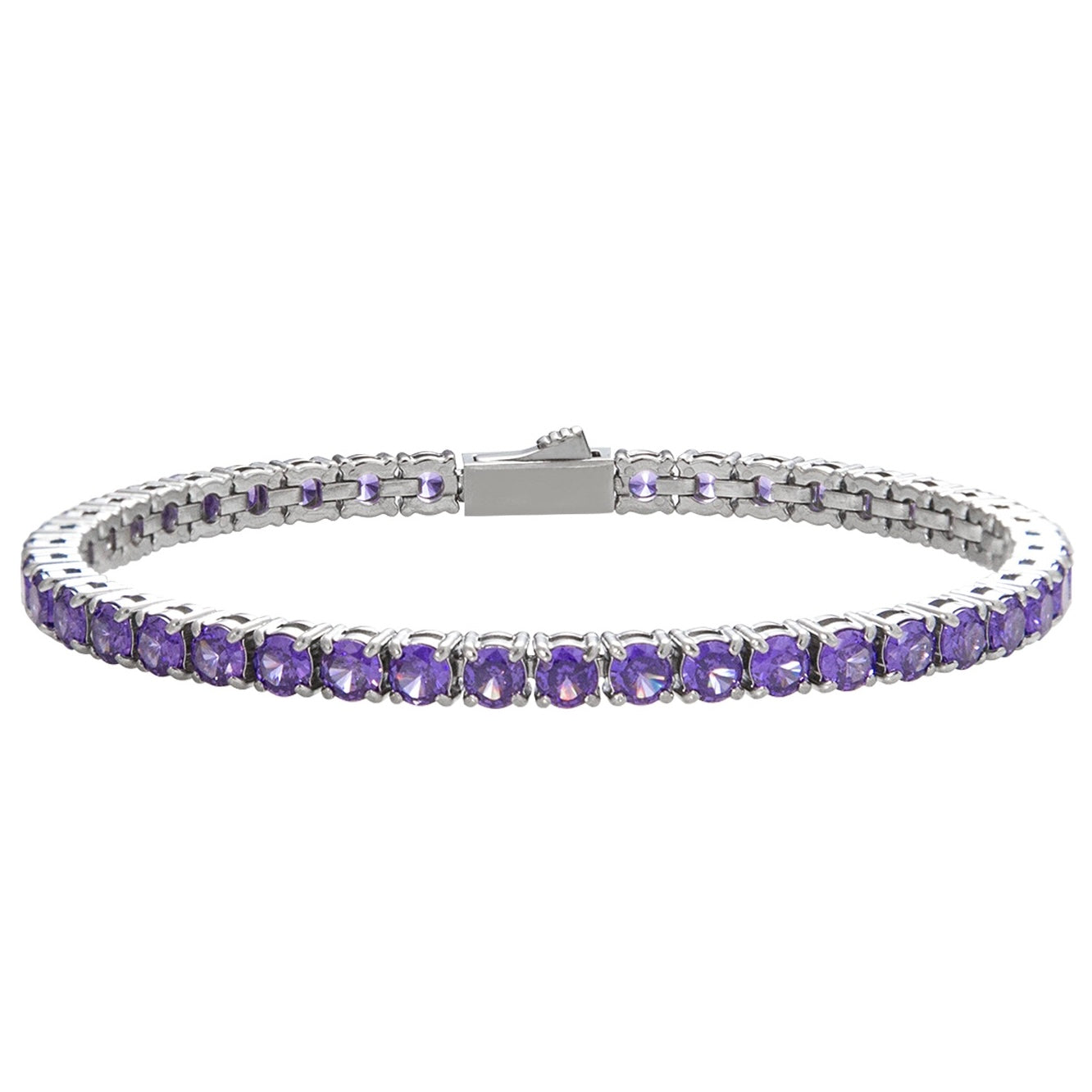 Tennisarmband 4mm in Lila