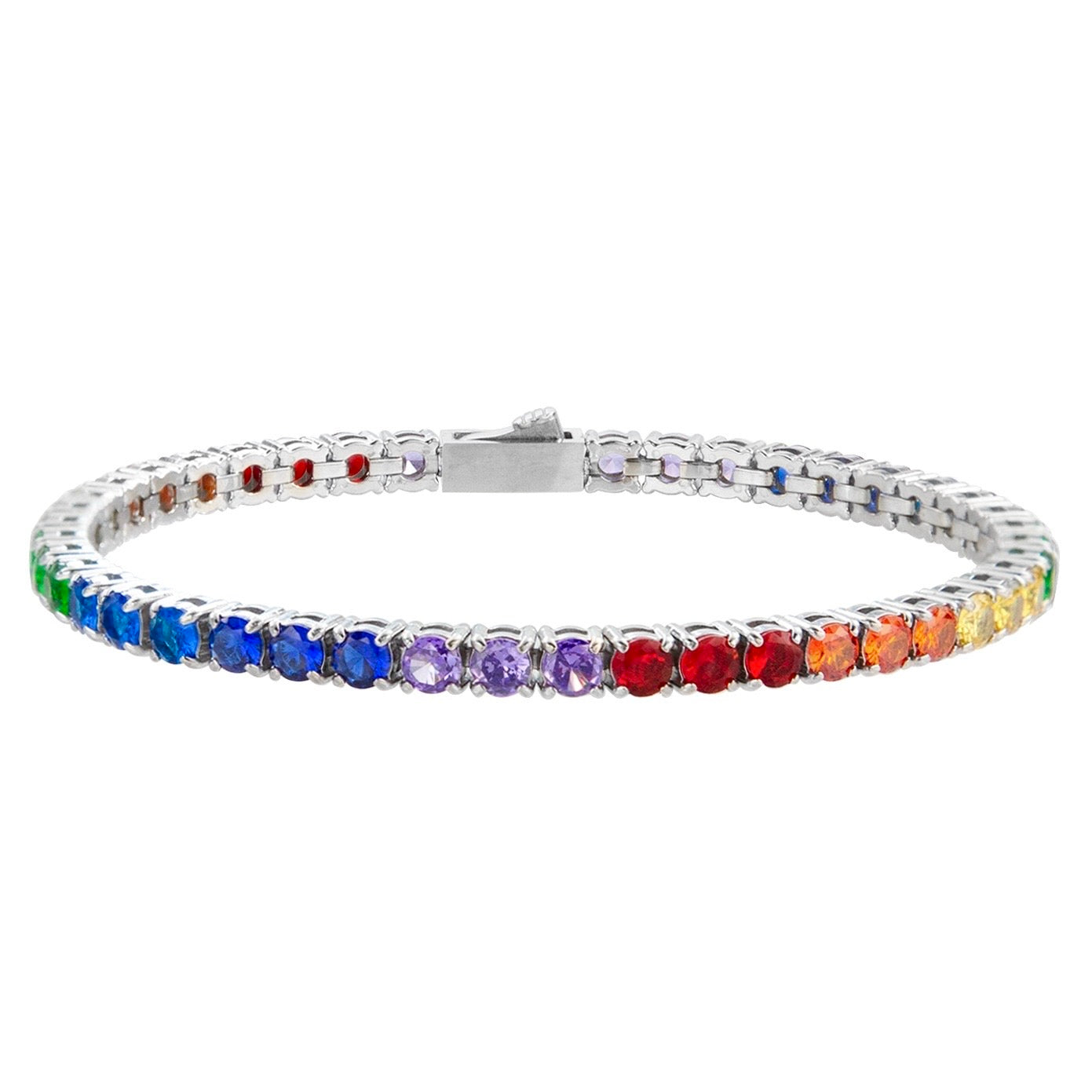 Regenbogen-Tennisarmband