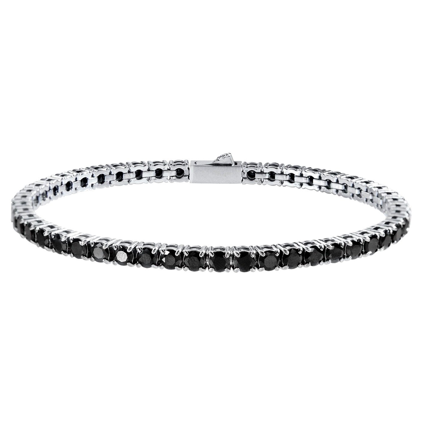 Tennisarmband – 4 mm breit – Schwarz