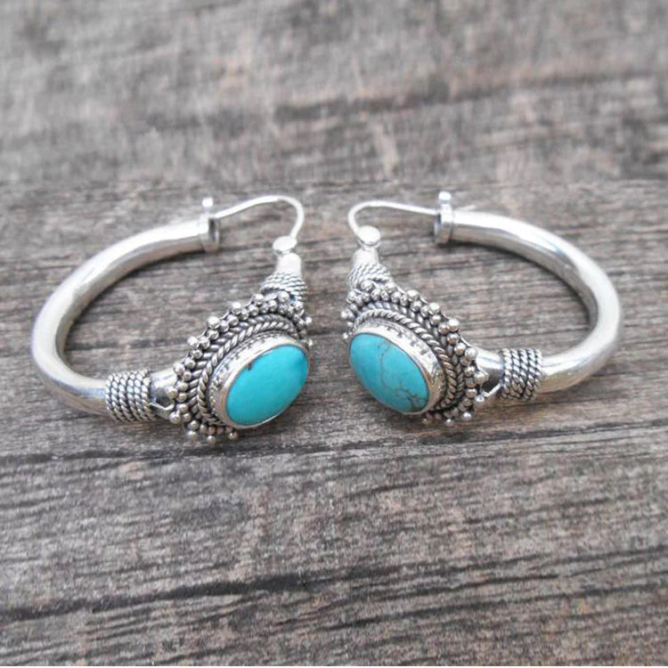 Elegante Türkis Ohrringe aus Sterlingsilber