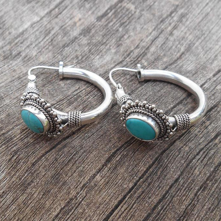 Elegante Türkis Ohrringe aus Sterlingsilber