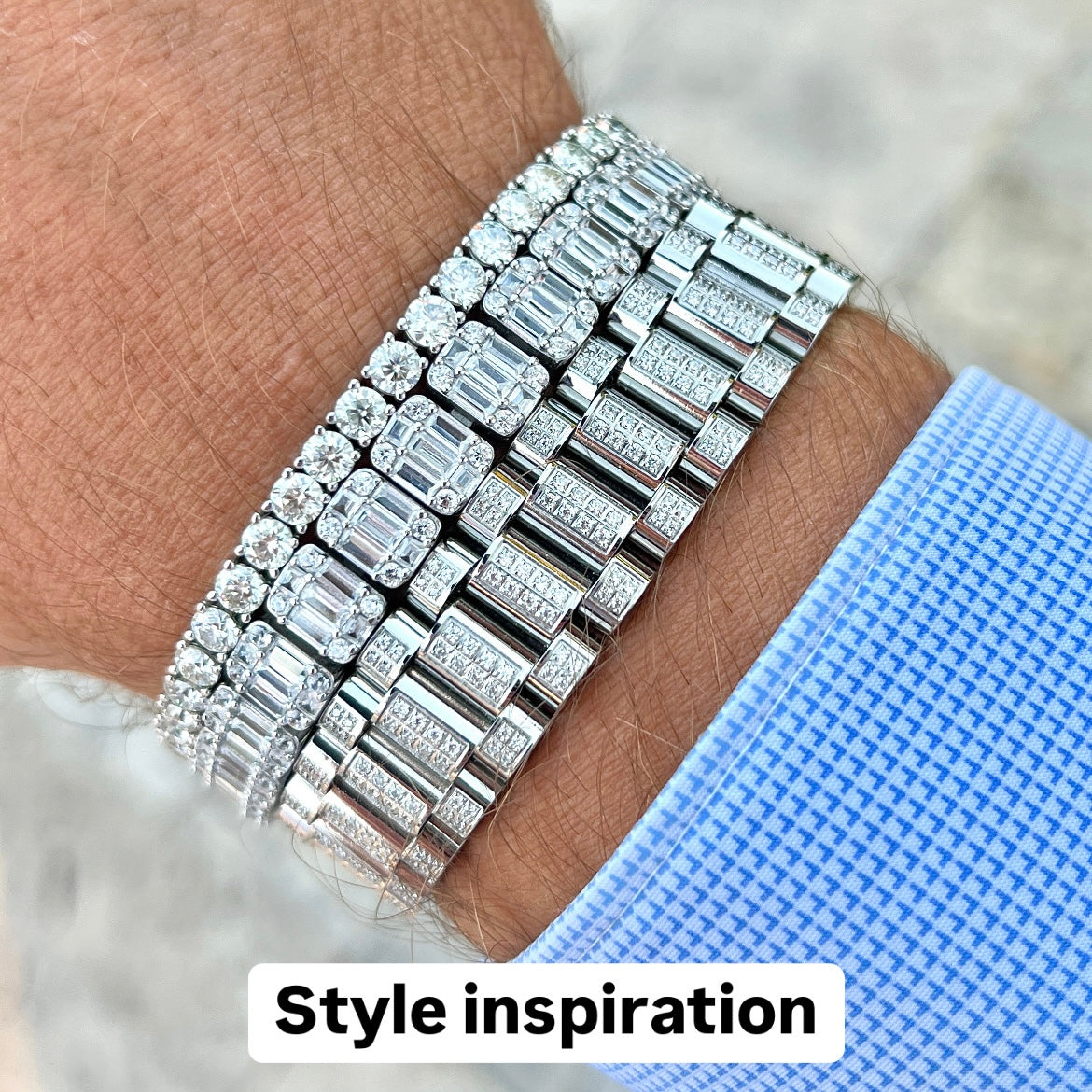 Tennisarmband – 4 mm – Weiß Edition