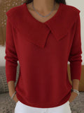 Warmer Pullover mit weichem Kragen
