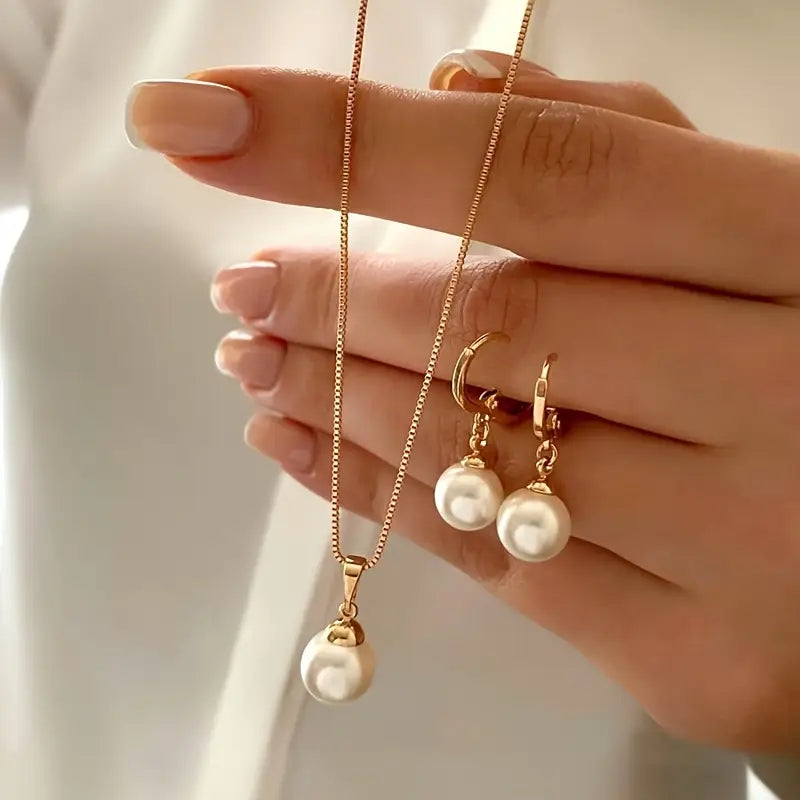 Golden Grace Perlen-Schmuckset