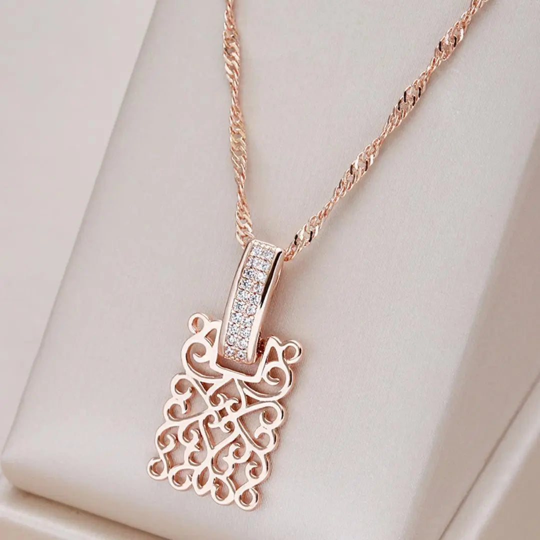 Elegante goldene Mandala Halskette