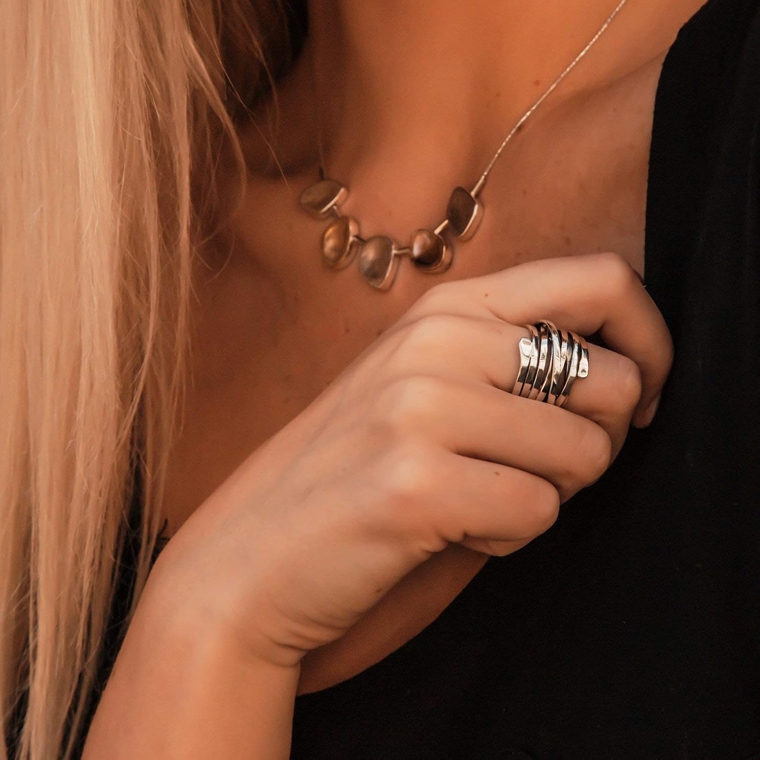 Eleganter silberner Vintage Ring