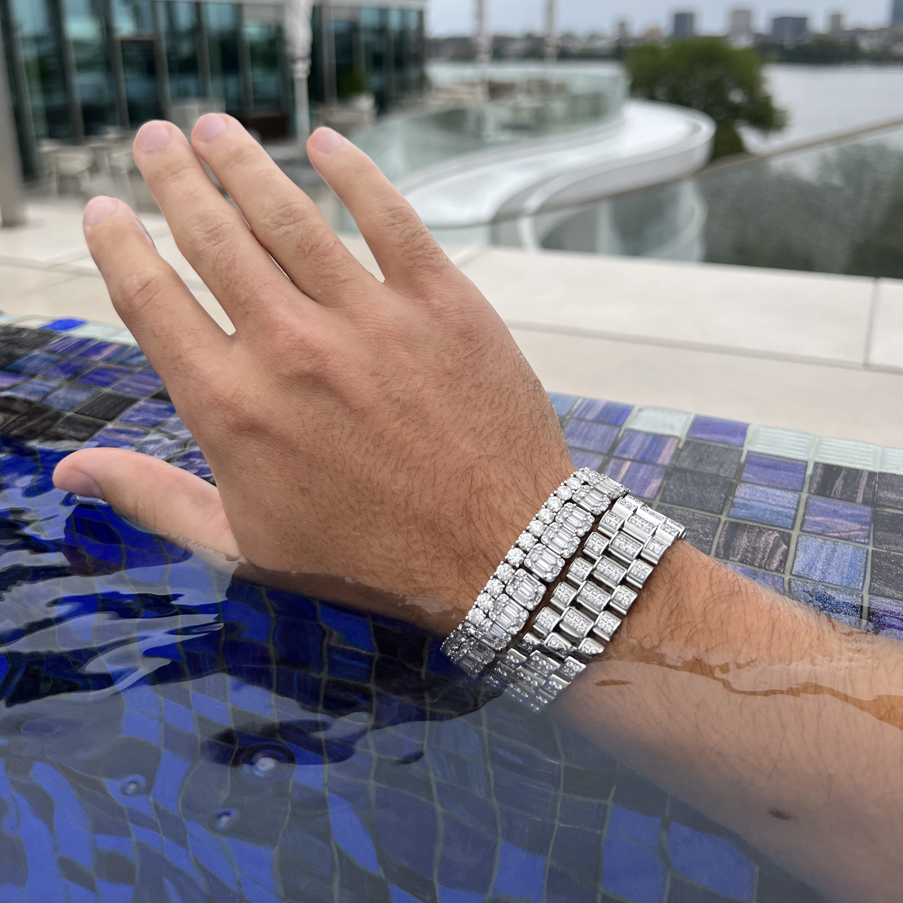 Tennisarmband – 4 mm – Weiß Edition