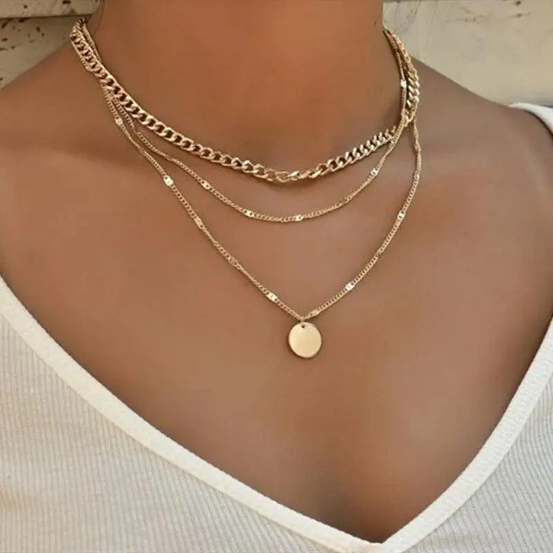 Elegante vergoldete und versilberte Halskette