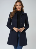 Damen Winter Trenchcoat mit Ein Knopf Leiste