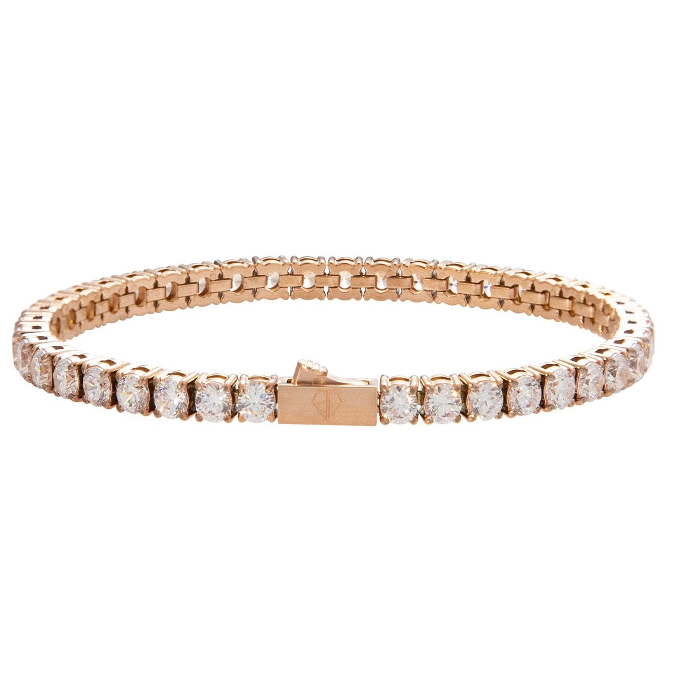 Tennisarmband white 4mm in Rosa