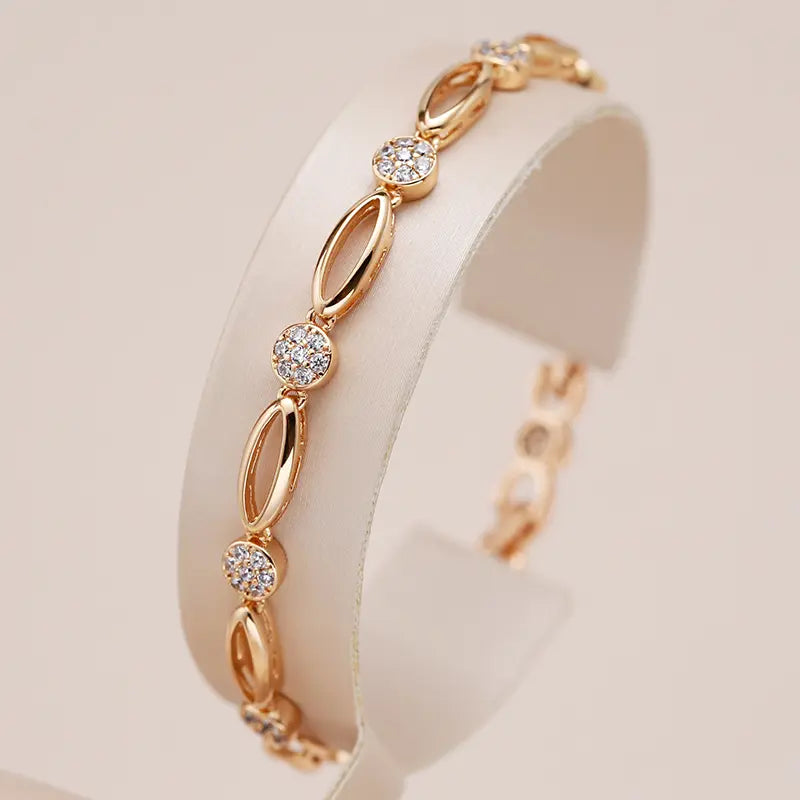 Elegantes vergoldetes Zirkonia Armband
