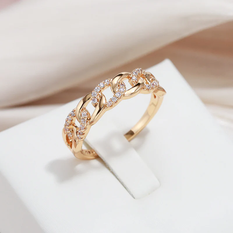 Schicker Goldkettenring
