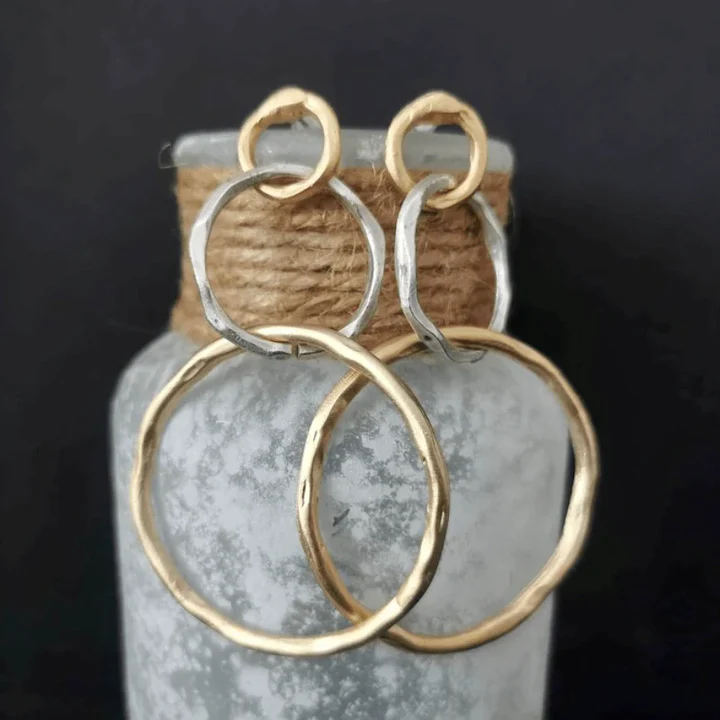 Vintage Creolen in Gold und Silber