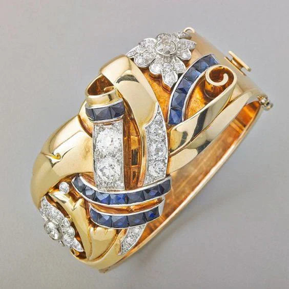 Goldener Vintage Zirkonia Ring