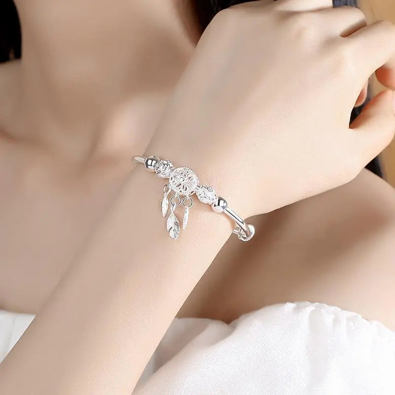 Silbernes Traumfänger Charm Armband