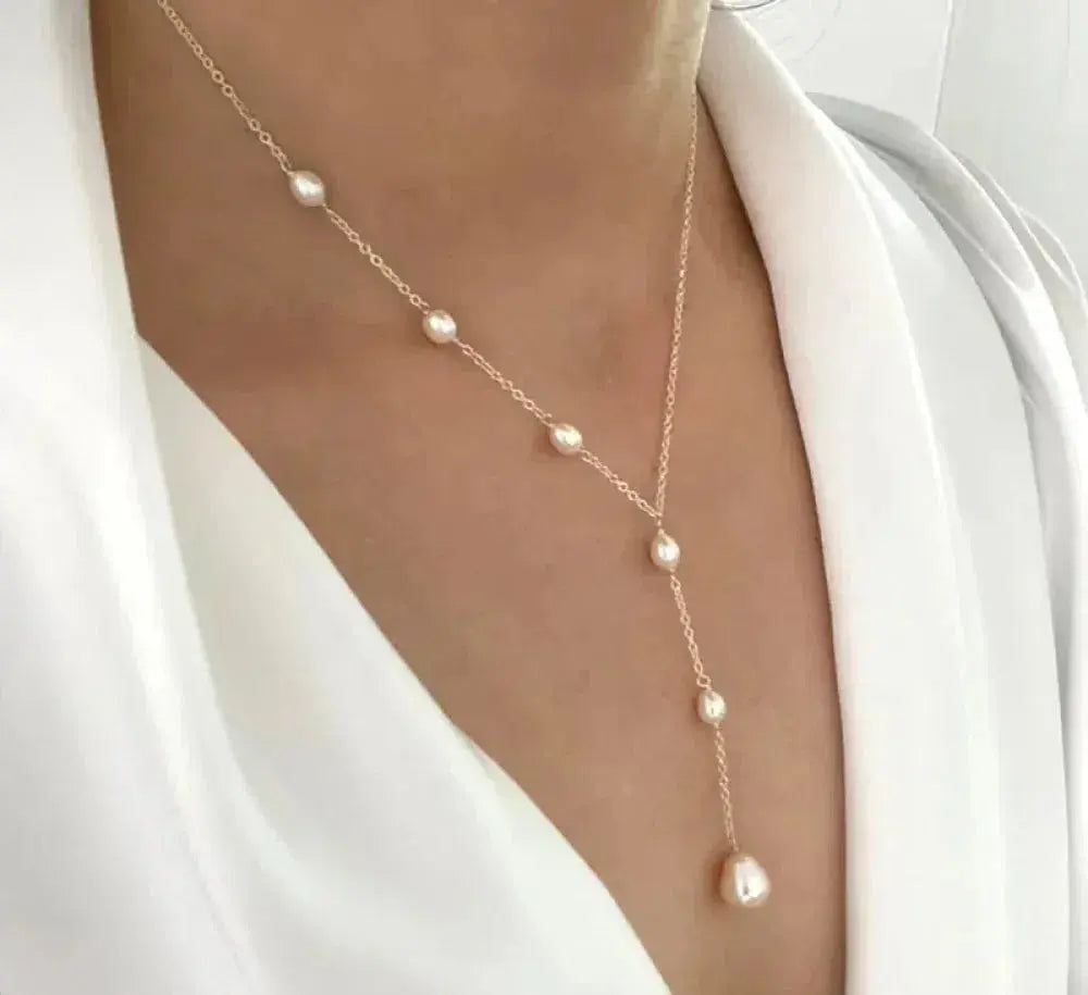 Elegante Vintage Halskette mit Perlenanhänger